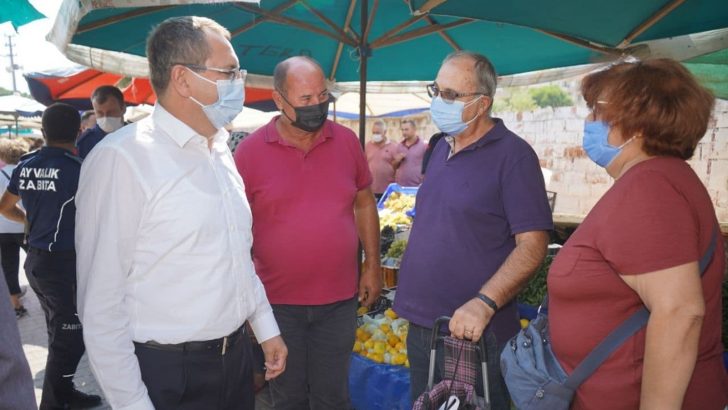 Başkan Ergin pazaryerinde vatandaşların sorunlarını dinledi