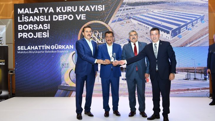 Malatya Büyükşehir’in lisanslı depo ile kongre fuar merkezi projelerine ödül