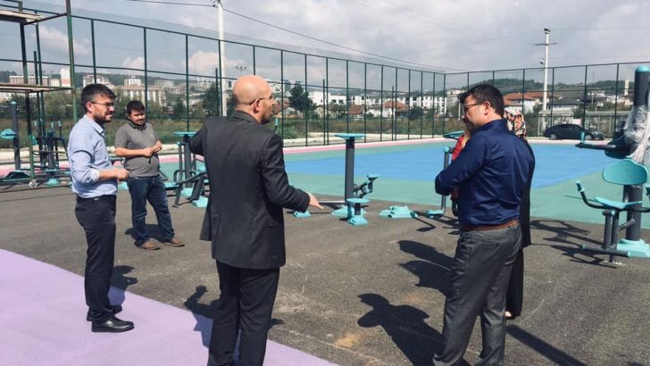 Yurtlara özel spor alanları oluşturuldu