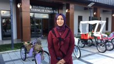40 yaş üstü kadınlar, ilk defa bisiklet sürmenin heyecanını yaşadı