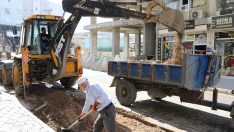 Cizre Kaymakamı Tunç, üst yapı çalışmalarını inceledi