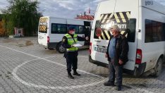 Çorum’da jandarma timleri okul servislerini denetledi