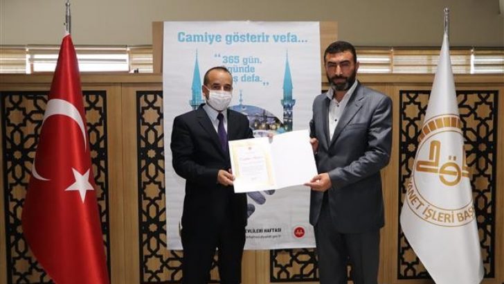 Teşekkür belgesi ile onurlandırıldılar