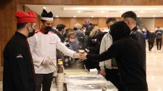 Bartın Üniversitesi’nin 7/24 açık kütüphanelerinde öğrencilere çorba ikramı
