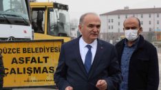 Düzce’de yol çalışmaları sürüyor