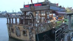 Eminönü’nde balık ekmek tekneleri fırtınadan etkilendi