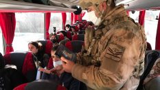 Jandarma okul servislerini denetledi