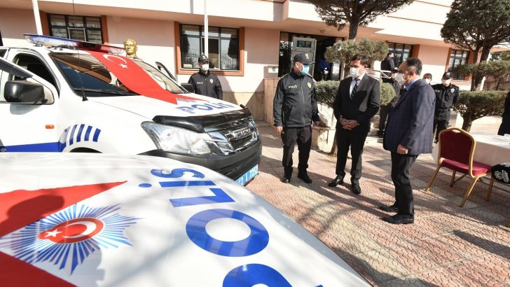 Karatay Belediyesinden emniyete araç desteği