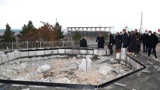 Başkan Gürkan, usta şagirt kümbeti restorasyon çalışmalarını inceledi