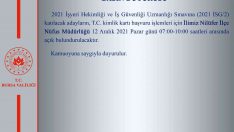 Bursa’da Nilüfer İlçe Nüfus Müdürlüğü pazar günü de hizmet verecek