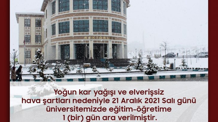Muş Alparslan Üniversitesi’nde eğitime kar tatili