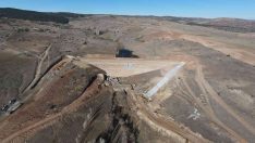 Sivas Yıldızeli Kaleköy Göleti’nde su tutulmaya başlandı