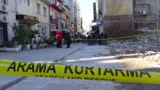 Yıkım tehlikesi bulunan bina tahliye edildi