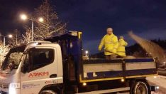 Büyükşehir A Takımı ekiplerinden karla mücadeleye devam