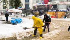 Erbaa Belediyesi ekiplerinin 32 saatlik kar mesaisi