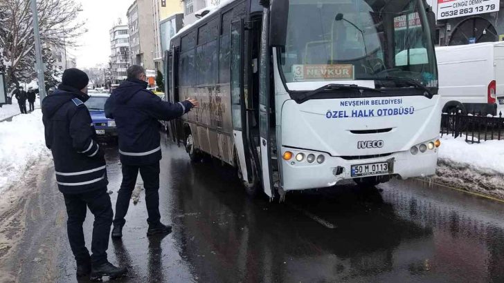 Nevşehir’de halk otobüsleri denetlendi