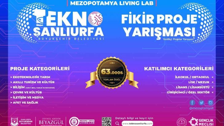 Şanlıurfa’da 63 TL ödüllü proje yarışması