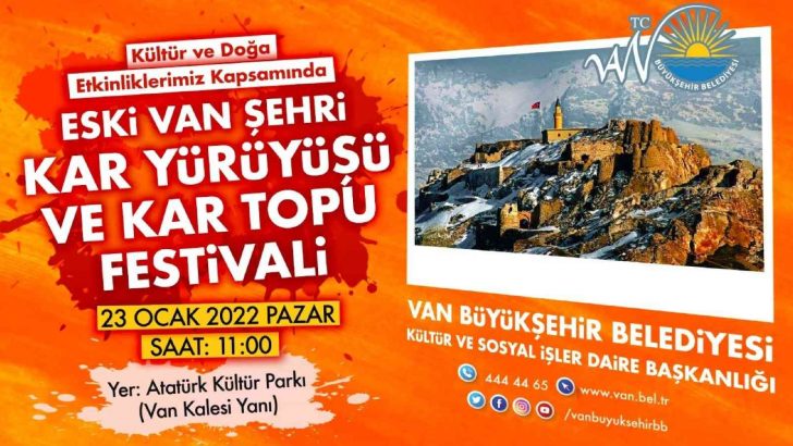 Van Büyükşehir Belediyesinden kartopu festivali